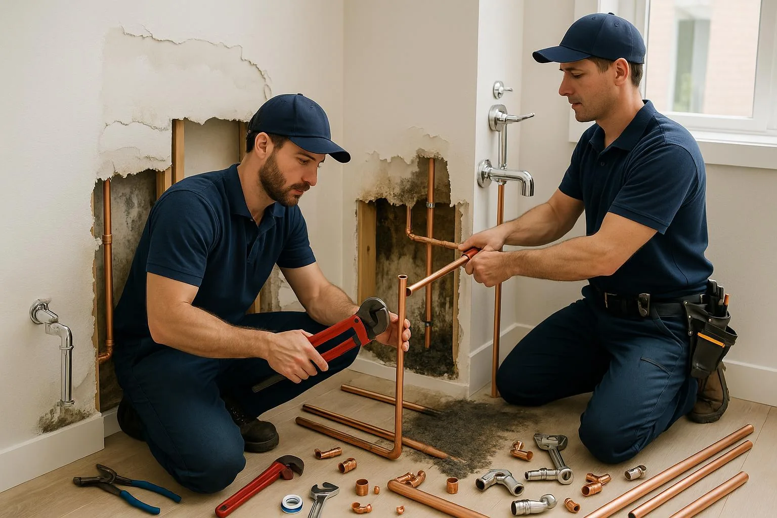 Plumbing contractor insurance claims partnership