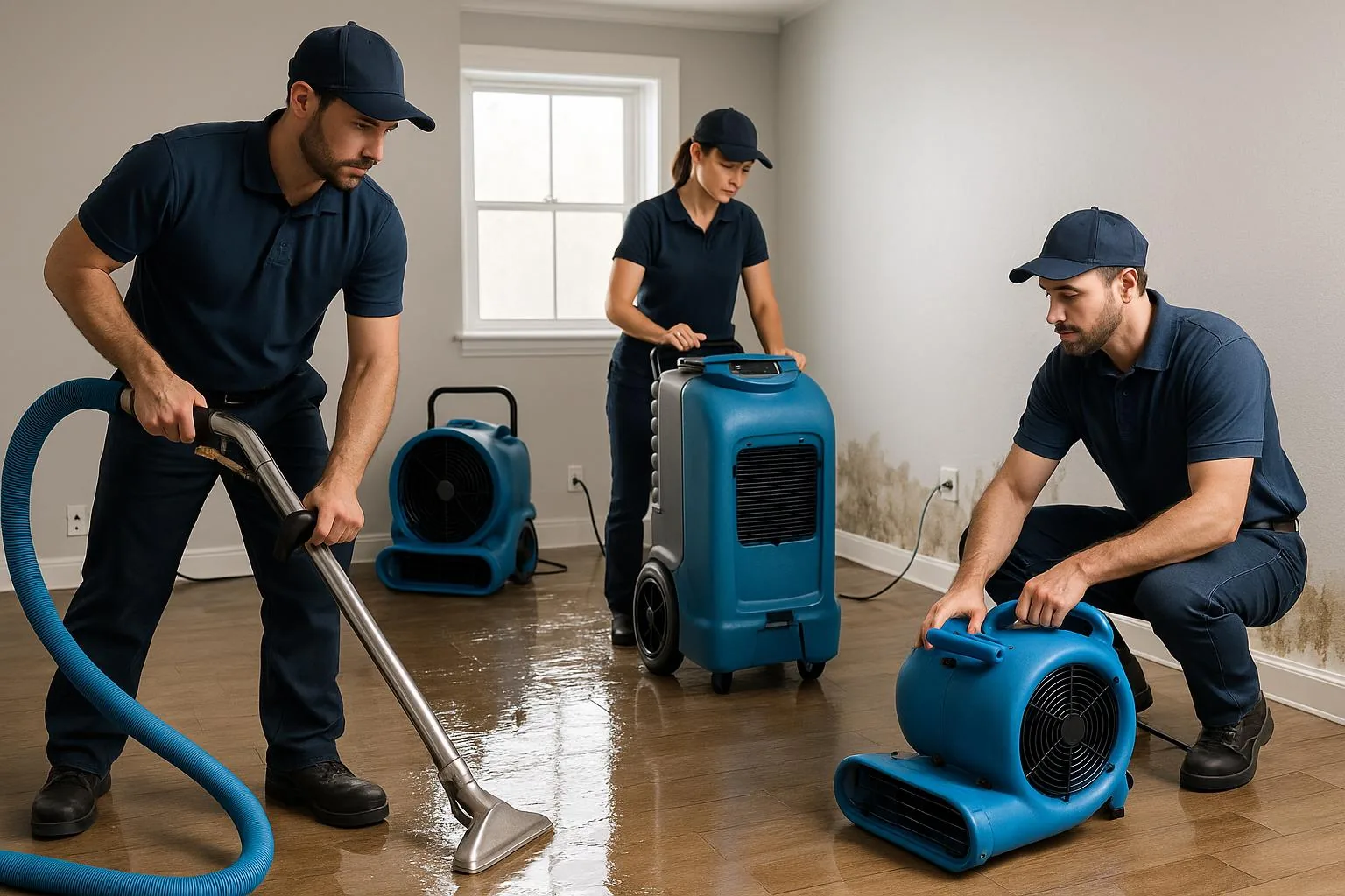 Water mitigation contractor insurance claims partnership